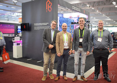  The team with PB Tec is one of the reasons the show is growing. They serve many growers in the area. In the photo Richard Smit, Rob Wiese, Aarond Morris & Sam van der Knaap.