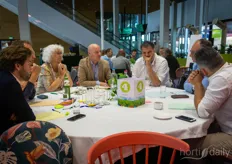 At the table with Annie van de Riet, AVAG, and Cees Kortekaas of Axia Vegetable Seeds