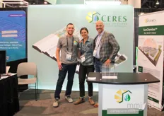 Casey Boyd, Miriam Schaffer and Chris Uhlig of Ceres Greenhouse Solutions, showcasing their SunChamber greenhouse