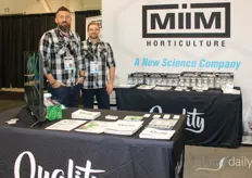 Frank Bruys and Francois Francois of MIIM Horticulture. They were showcasing Miicrobial Mass, an organic biostimulant product that uses beneficial bacteria to increase plant mass at every stage of growth