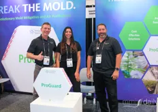 Mike D'Ambra, Kayla D'Ambra and Brian Curry of Innovative Solutions. The company has partnered with Greentech Environmental, providing the ProGuard air sanitization units with the added feature of odor elimination