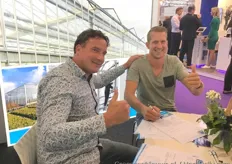 Pieter Breugem (Hogervorst Tabben Kassenbouw) and Ronald Streng (Nico Streng Boomkwekerijen) signed the agreement at GreenTech