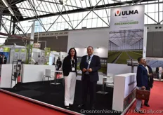 Maria Isabel Kortabarria & Alberto Galdos with greenhouse manufacturer Ulma Agricola