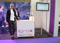 Marina Morani of Igrox, showing their LED lighting solutions