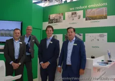 Hug Engineering stood at GreenTech to share knowledge about flue gases with visitors from all over the world. On the photo: Hans Breukers, Arjan Wijnberg, Jelle Klaassen and Peter Nijkrake.