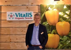 Maarten Vrensen of Vitalis Organic Seeds is happy with the TOFF during the GreenTech.