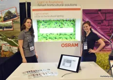 Claudia Zehnpfennig & Kelcey Trecartin with Osram, showing their research light solutions