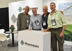 Peter Ollevier with Phormium (second on the right) was paid a visit by Bert Neeft (Total Energy Group), Theo van de Sande (Growline) & Kees van Zeijl (Total Energy Group)