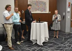 The Dutch embassy hosted drinks on the first night of the exhibition. The newly arrived Dutch Agricultural Counselor Marianne Vaes welcomed the Dutchies.