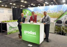 The team with Grodan, promoting both rockwool substrate and Grosens. In the photo Austin Smith, Don Courtemanche & Shawn Misener