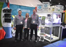 Griffin also invited various suppliers to participate in their booth. In this photo Matt Needham with Bioworks (left) and Noel Yan with TO Plastics. In the middle is Duffey Clark with Griffin.