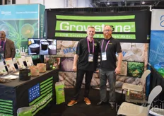 Barry Toornman and Ian Mclennan featuring Growstone's various gradient of stones for use in plant growth.