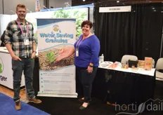 Casey Etheredge and Amy Schneider of HBI International(Water Saving Soil Granules)