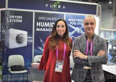 Vincenzo Russo and Antonella Migliozzi of Vifra joined in to explain more about the high pressure fog systems, an important tool for cannabis growers.