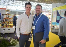 German tomato grower Carsten Knodt brought his son Justus to the GreenTech exhibition.