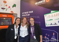 Winny van Heijningen, Marleen Abels and Simone Keijzer (Gearbox Innovation Makers). By bringing together data (LetsGrow.com) and vision technology (Gearbox), both companies want to help growers start growing more data driven.