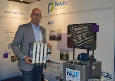 Niels van Rooyen of Power Plastics showing a new product. Check out our newsletter the coming weeks for more information about this new filtration unit.