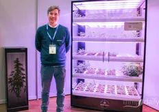 Robin Lee of Gronska. With great timing (when thinking of Germany), the company is launching a home grow cabinet for one cannabis plant (pictured on the left)