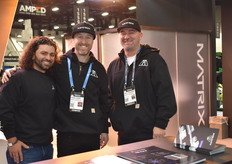 Adam Combs and Matt Sulejamani and their colleague from Matrix Lighting