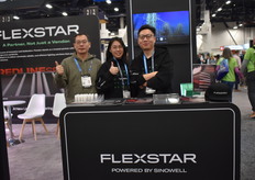 The booth of Flexstar with the team