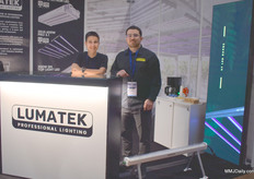 Carla Mesquita and Andres Barrios from Lumatek, makes grow lights and lighting systems.