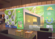 The booth of GreCan a Greek vertically integrated medical cannabis company.