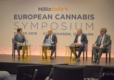 A panel on the Future of Cannabis in Europe, with John Charles Ellul, Adviser of the Maltese government, Mads Ulrik Pedersen, President with Aurora Nordic Cannabis and Lars Thomassen, Business Development Director with Nordic Spectrum Cannabis.