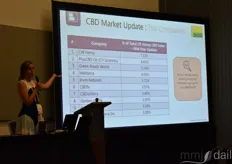 A speaker during the hemp workshop discussing the top companies within the hemp industry space