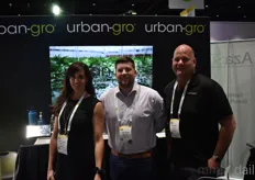 Urban-Gro had many booths during the fair. From the left: Barbara Jacobs, Lucas Targos, and Stan Wagner