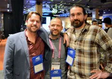 From the left: Brett Chemiak and Michael Bateman with Grodan, and Brent van Zile with Get-a-Grower