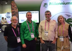From the left: Paul Raymond with Back Room Grow; David Wilding, Andrew Peirce, and Carol Perice with MilleniumSoil Coir
