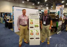Bill Riffey & Eric Prechtl showing the Smithers-Oasis growing media solutions