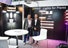Dirk Schiefelbein and Erik Baum representing Braun Lighting Solutions. “What makes our company unique is that we work closely with our customers to personalize the kind of lights that are optimal for their needs.”