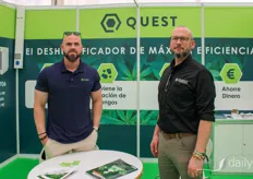 John Pratt and Coleman Retzlaff of Quest Climate, promoting their energy efficient dehumidifiers designed specifically for growing cannabis.