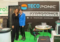 Antonella of Idrolab Hydroponics and Rosaria Taverna of Teco Refrigeration Technologies. While hydroponics might still just be a small market in cannabis, they are positive that it will be the future for growers.