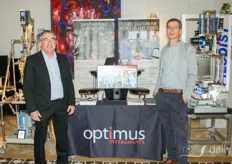 Sebastien Kirzdorf and Loic Bouteloup of Optimus Instruments, which offers bioprocess solutions