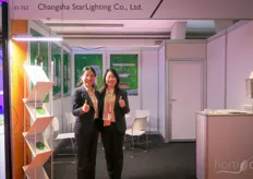 StarLighting produces lighting solutions in China. The company is a professional grow lighting manufacture. On the photos are Yang Hui and Jasmine.