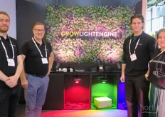 Valterri Lehtonen, Janne Makinen, Juho Makinen and Maria Makinen from Grow Lightengine. The Finnish company has a patented spectrum technology that works for all plants. They are proud on their quality control, with all products made in Finland.