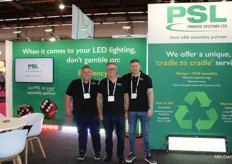 Matt Desmond, Les Round and Daniel Lee of PSL Printed Systems brought their LED bulbs from the U.K.