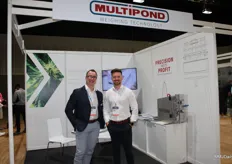 Philipp Kapser and Patrick Schonhardt of Multipond, offering automatic weighing technology. After being successful in the food industry, the company has started catering to cannabis.