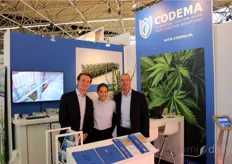 Codema too was at the GreenTech, showcasing innovative and high-tech solutions for medical cannabis growers. From the left: Lars Meijer, Isabel Gouweleeuw and Roeland van Dijk