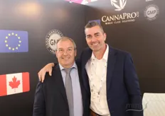 George Dickinson Jr. and Ruben Garcia with CannaPro at the Medicinal Cannabis Pavillion
